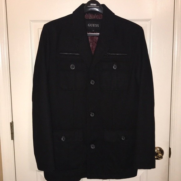 guess men's wool jacket